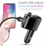 Baseus Chargeur de voiture Wireless Bluetooth V4.2 Transmetteur FM Lecteur MP3 3.4A Double chargeur de voiture USB, Support U...