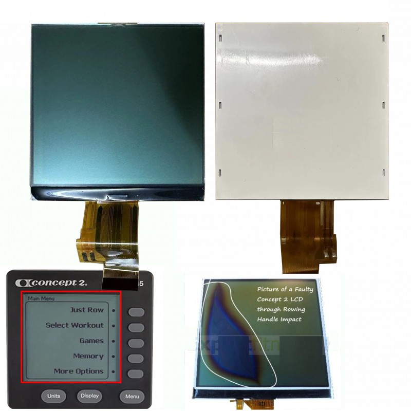 Écran LCD LBL-VLGS7241 pour moniteur de performance Concept 2 Rower PM5