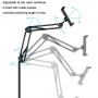 Support  tablette hauteur 155cm Live Broadcast Bedside Lifting Bracket Telescopique pour les tablette jusqu'a 20cm de large
