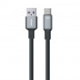 Câble de données en silicone 6A USB vers USB-C/Type-C, longueur : 1,2 m (noir)