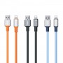 Câble de données en silicone 2,4 A USB vers 8 broches, longueur : 1,2 m (bleu)