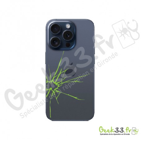 Réparation vitre arriere Apple iPhone 15 Pro Max avec charge induction, Flash, Macsafe