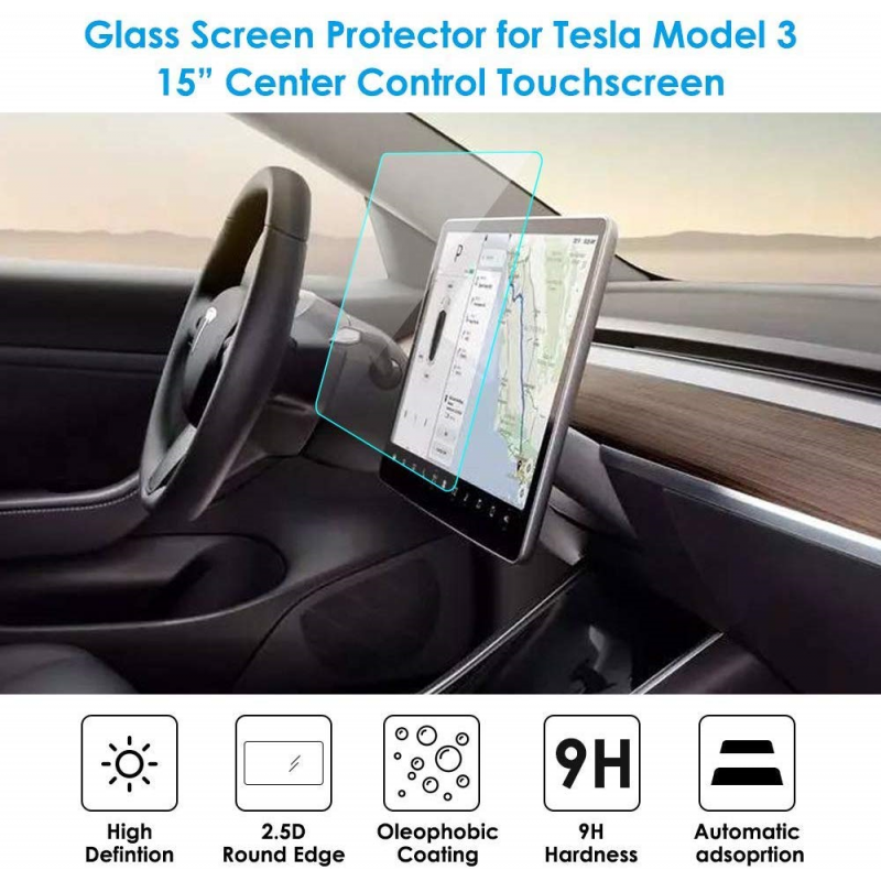 Film Protecteur d'écran en verre trempé pour Tesla Model 3/Y Touch Panel