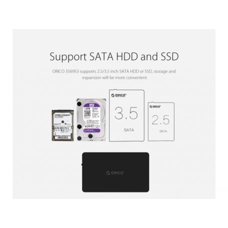 Boitier Disque Dur Externe USB 3.0 pour 2.5 3.5 SATA HDD SSD