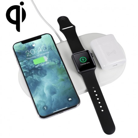 Chargeur sans fil QI pour iPhone & Airpods & Apple Watch